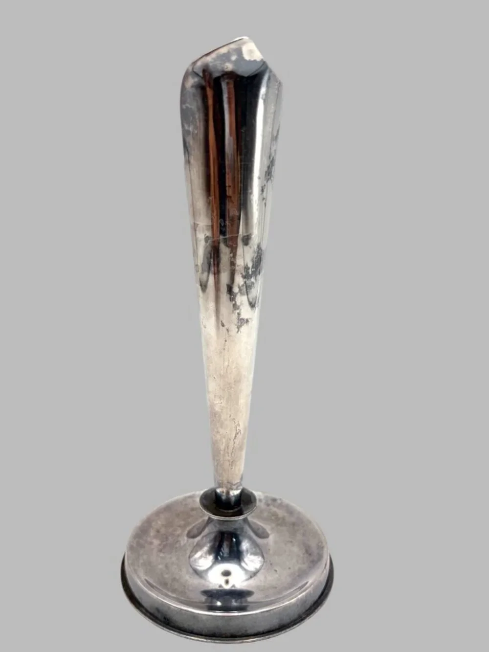 Vintage MCM Silverplate Calla Lily Bud Vase 7